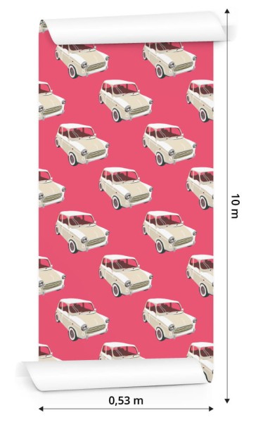 Tapeta Dla Dzieci - Kultowe Auta W Stylu Retro