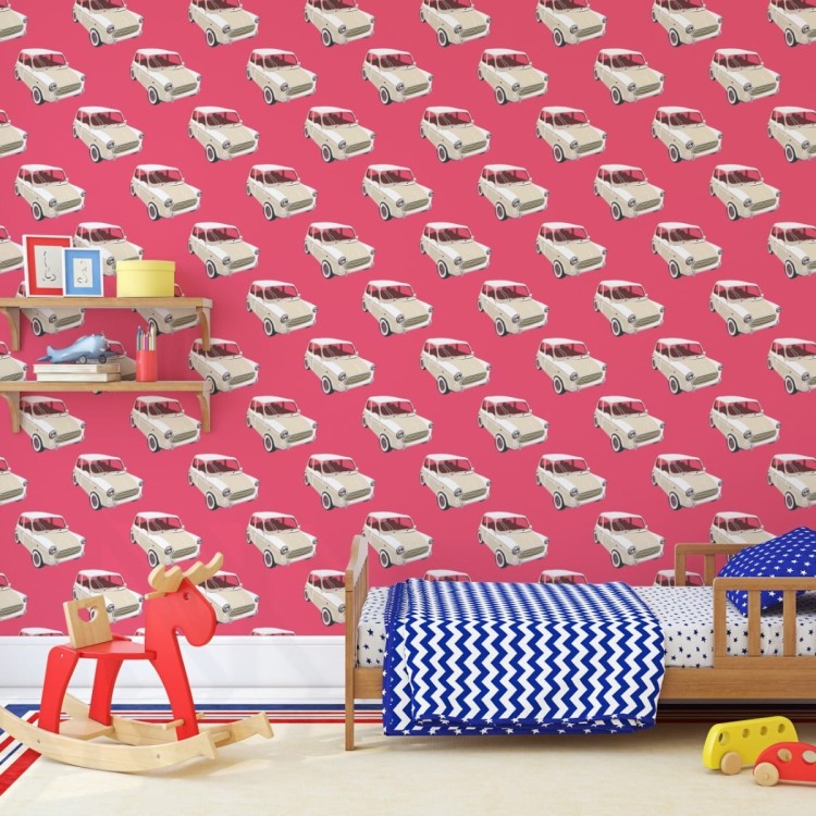 Tapeta Dla Dzieci - Kultowe Auta W Stylu Retro