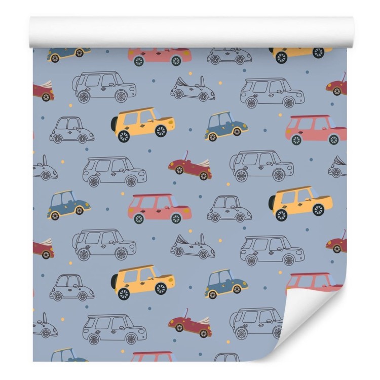 Tapeta Dla Dzieci Kolorowe Samochodziki Jak Z Kreskówki