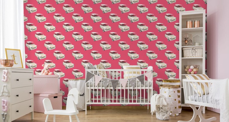 Tapeta Dla Dzieci - Kultowe Auta W Stylu Retro