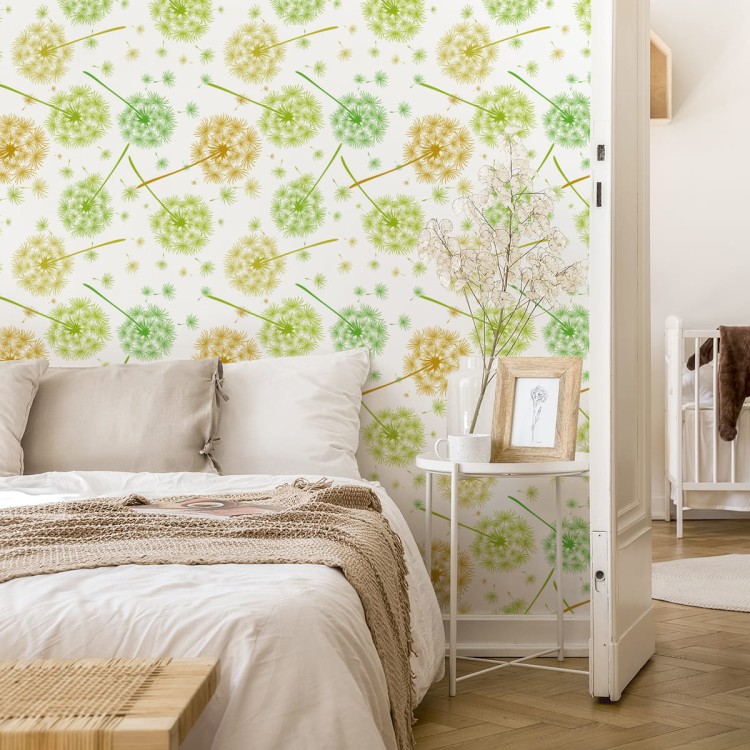 Tapeta Zielono-Żółte Dmuchawce