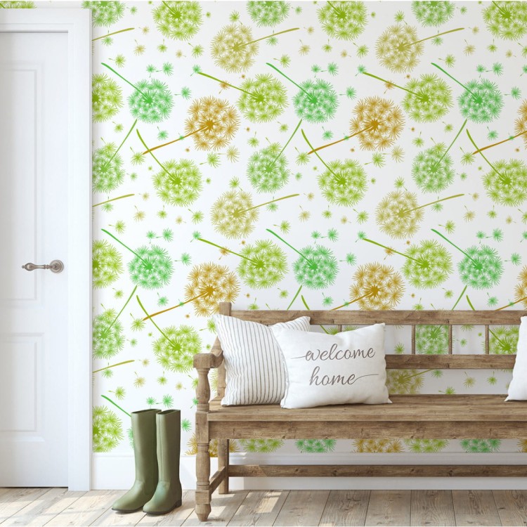 Tapeta Zielono-Żółte Dmuchawce