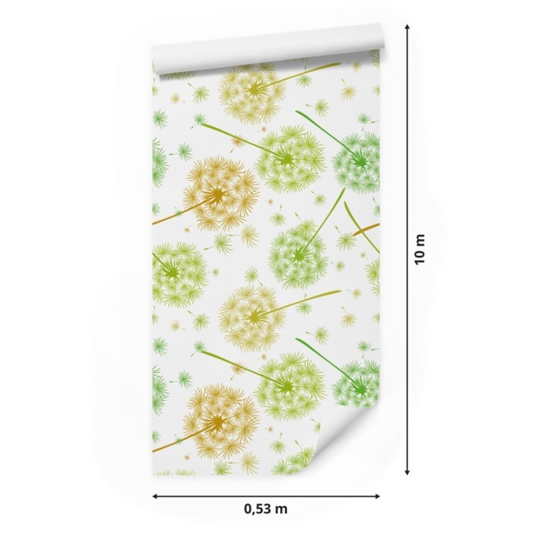 Tapeta Zielono-Żółte Dmuchawce