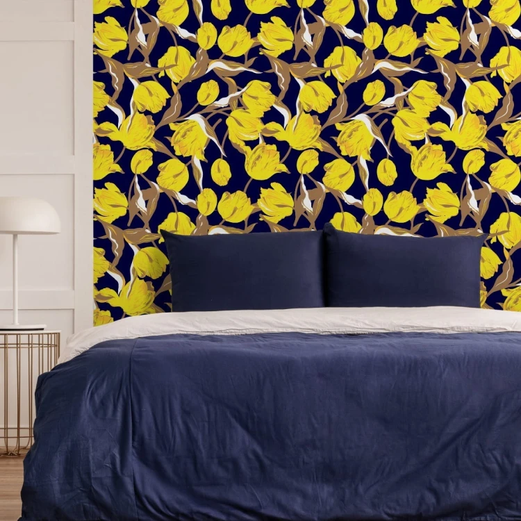 Tapeta Żółte Tulipany