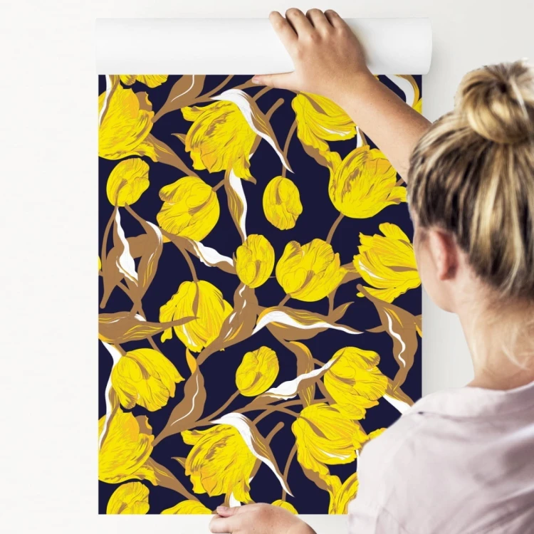 Tapeta Żółte Tulipany