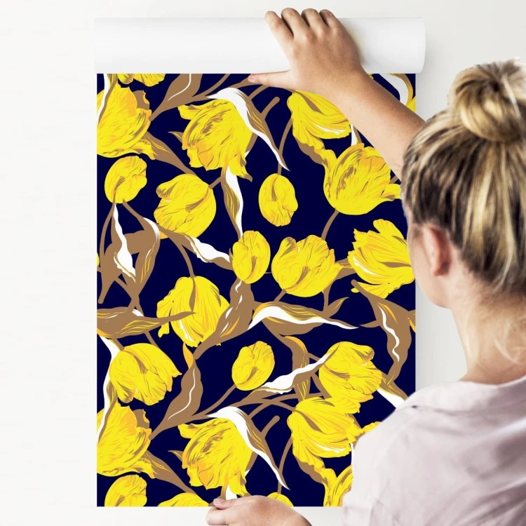 Tapeta Żółte Tulipany