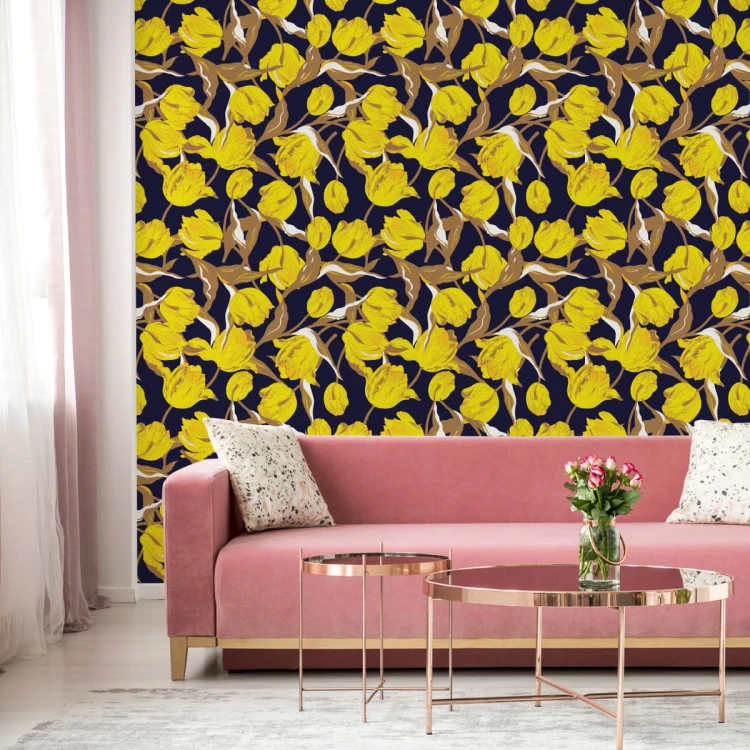 Tapeta Żółte Tulipany