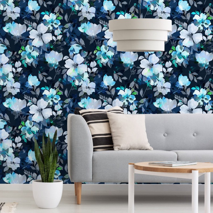 Tapeta Kwiatowy Wzór Akwarela