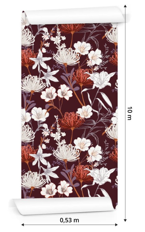 Tapeta Polne Kwiaty W Stylu Vintage