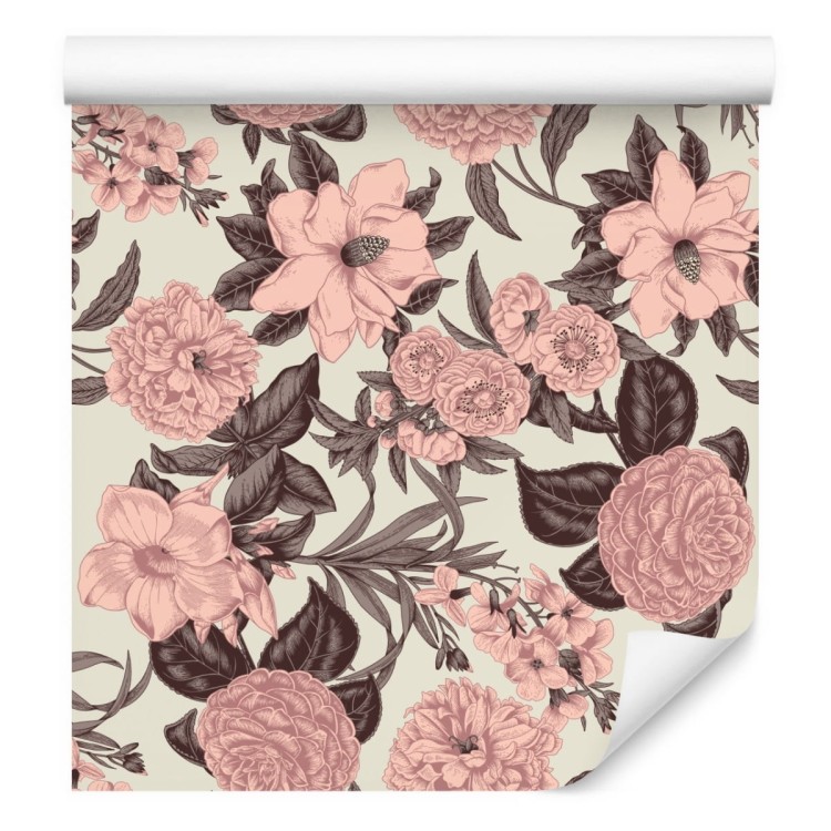 Tapeta Pastelowe Kwiaty W Stylu Vintage