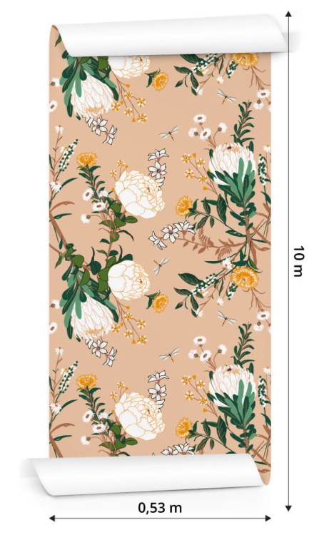Tapeta Kolorowe Kwiaty W Stylu Vintage