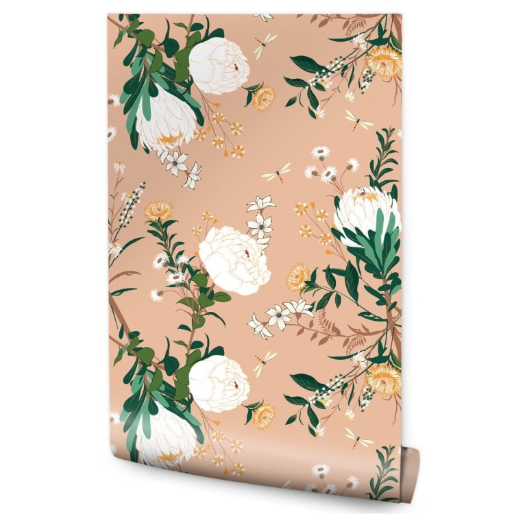 Tapeta Kolorowe Kwiaty W Stylu Vintage