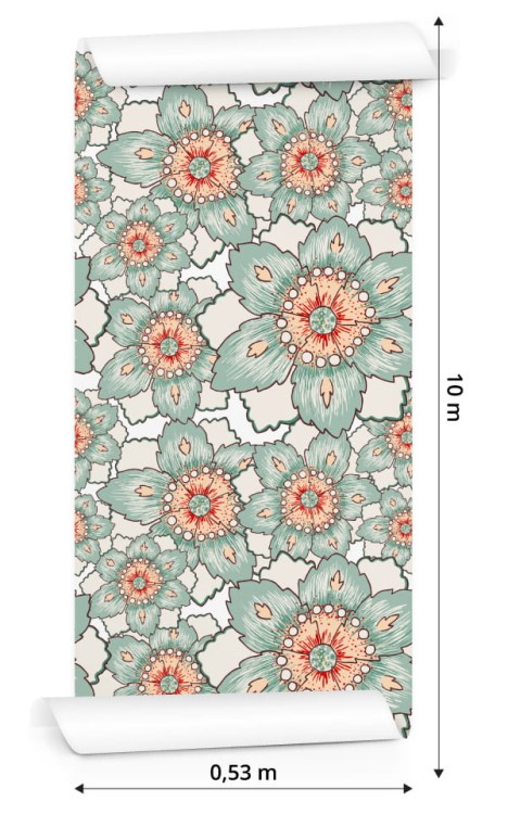 Tapeta Kolorowe Kwiaty W Stylu Vintage
