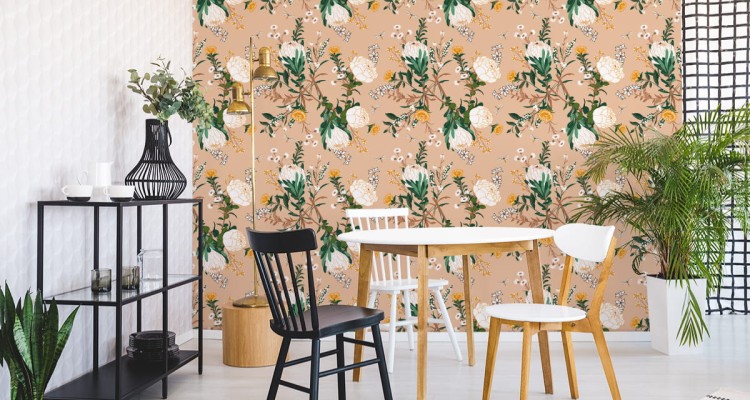 Tapeta Kolorowe Kwiaty W Stylu Vintage