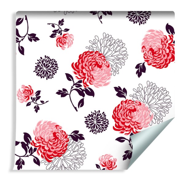 Tapeta Kwiaty - Kolorowe Chryzantemy