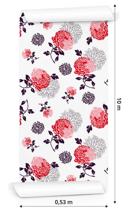 Tapeta Kwiaty - Kolorowe Chryzantemy