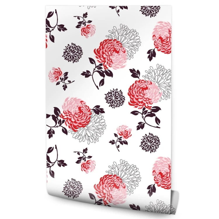 Tapeta Kwiaty - Kolorowe Chryzantemy