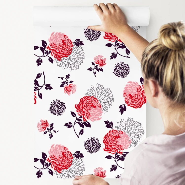 Tapeta Kwiaty - Kolorowe Chryzantemy