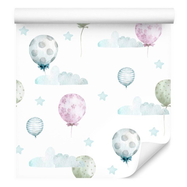 Tapeta Pastelowe Balony Na Tle Gwiazd