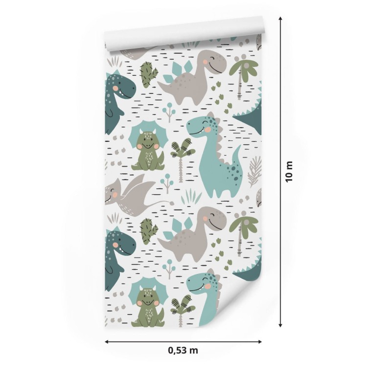 Tapeta Do Pokoju Dziecka Dinozaury Kaktusy