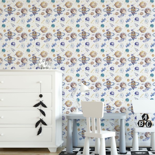 Tapeta Kosmos Planety I Dziecko