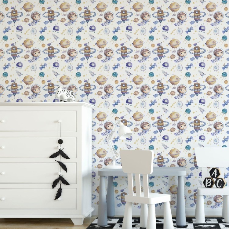 Tapeta Kosmos Planety I Dziecko