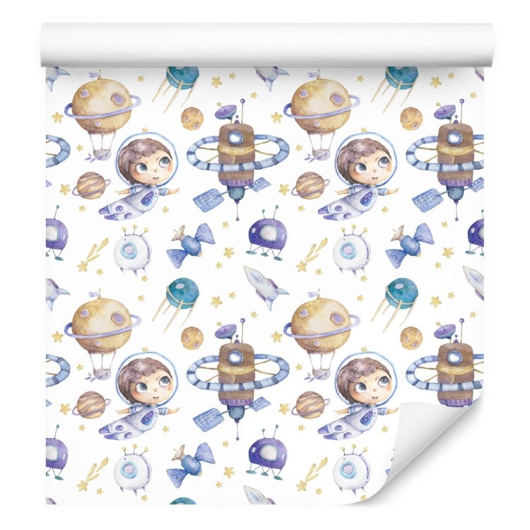 Tapeta Kosmos Planety I Dziecko