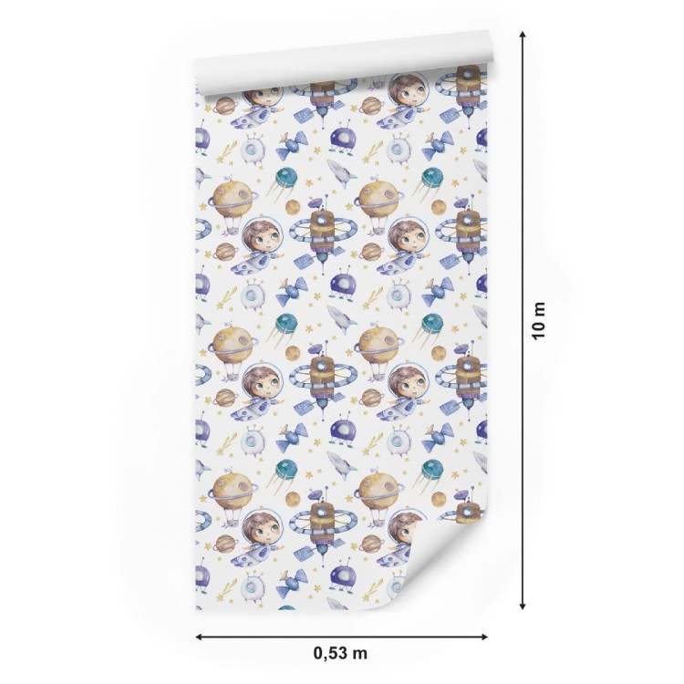 Tapeta Kosmos Planety I Dziecko