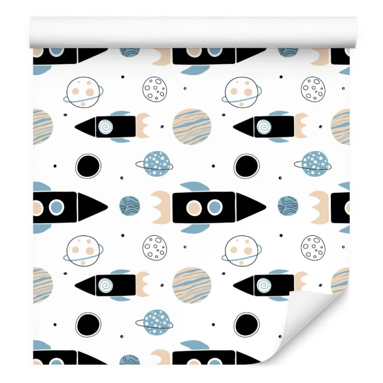 Tapeta Kolorowe Rakiety I Planety