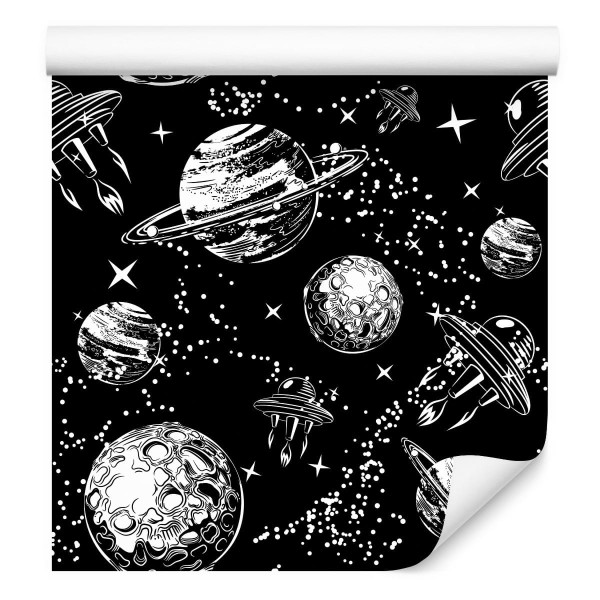 Tapeta Statki Kosmiczne Pośród Planet