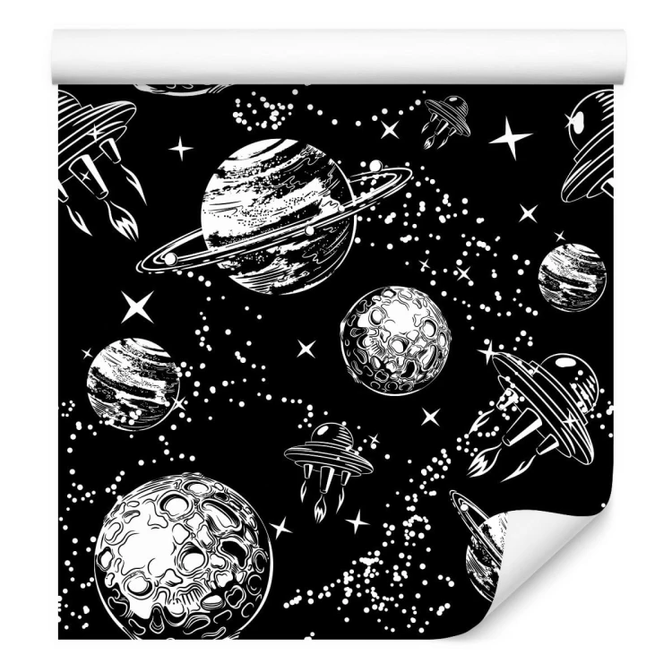 Tapeta Statki Kosmiczne Pośród Planet