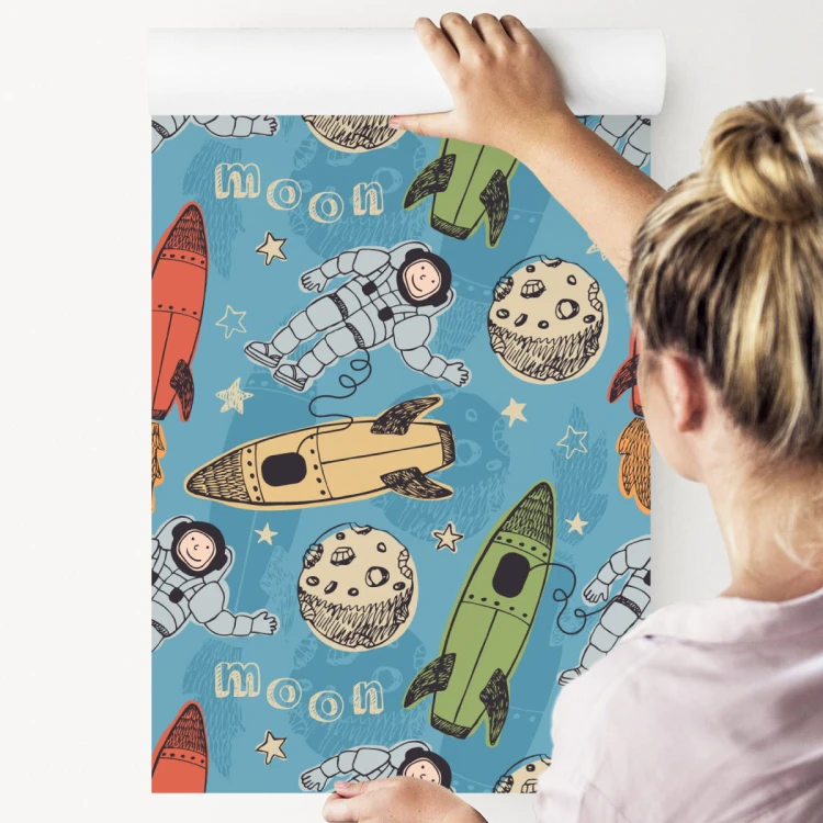 Tapeta Kosmonauci Wśród Planet