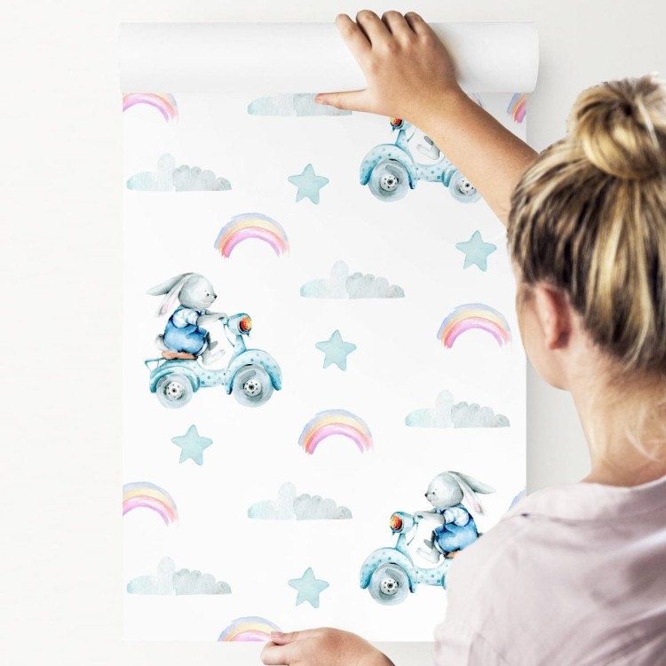 Tapeta Króliki Na Tle Gwiazd