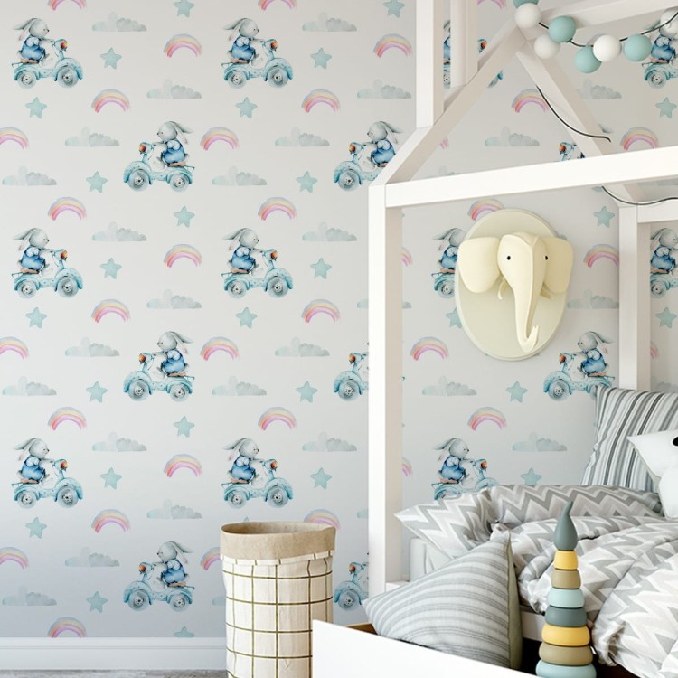 Tapeta Króliki Na Tle Gwiazd