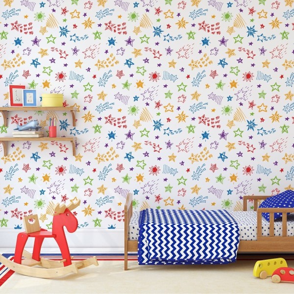 Tapeta Dla Dzieci – Spadające Gwiazdy