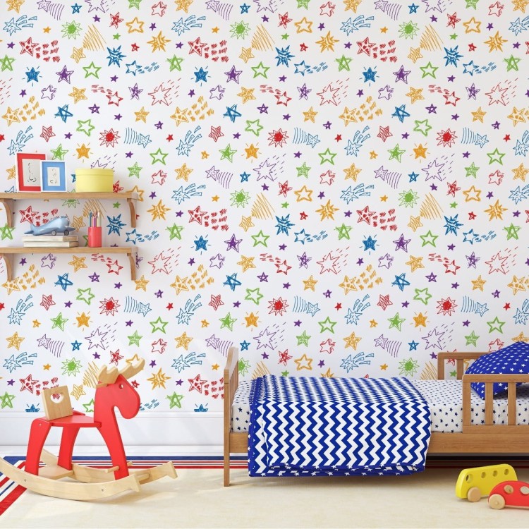 Tapeta Dla Dzieci – Spadające Gwiazdy