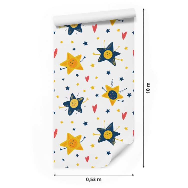 Tapeta Dla Dzieci – Gwiazdki I Serduszka