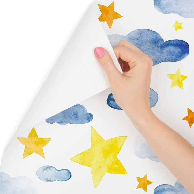 Tapeta Dla Dzieci – Gwiazdki I Chmurki