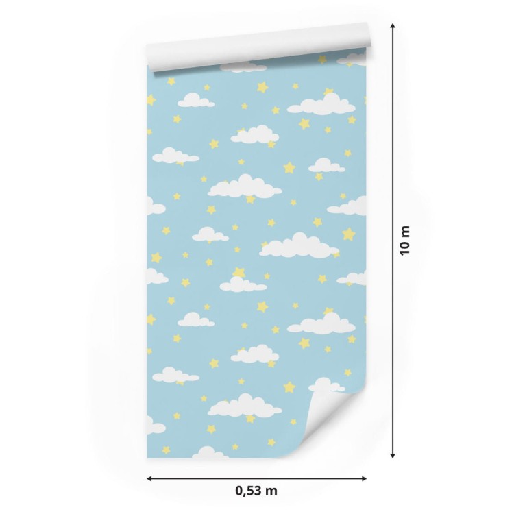 Tapeta Dla Dzieci – Gwiazdki I Chmurki