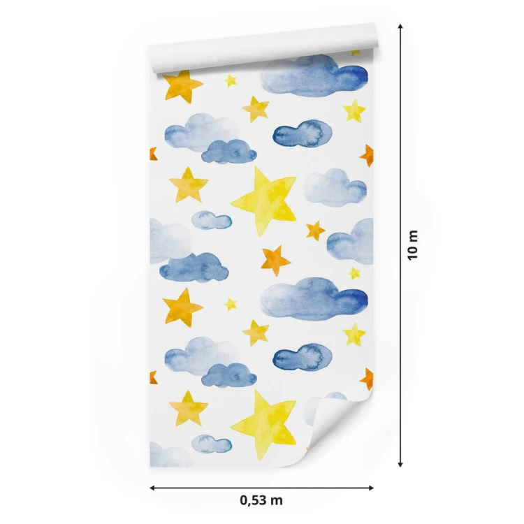 Tapeta Dla Dzieci – Gwiazdki I Chmurki