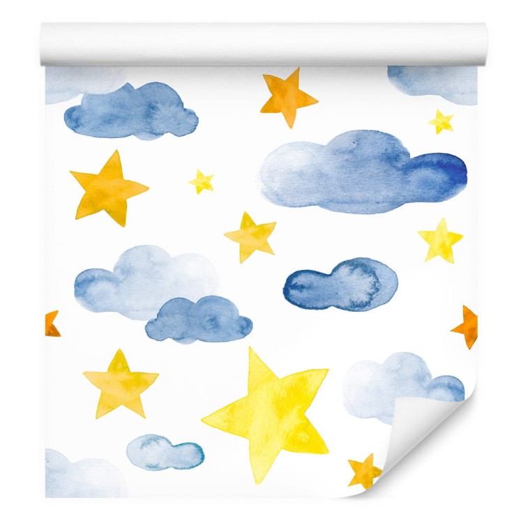 Tapeta Dla Dzieci – Gwiazdki I Chmurki