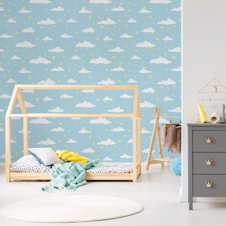 Tapeta Dla Dzieci – Gwiazdki I Chmurki
