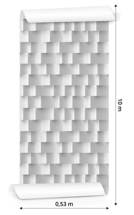Tapeta Nowoczesny Wzór Geometryczny - Efekt 3D