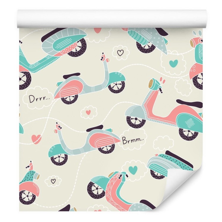 Tapeta Kolorowe Skutery We Wzorki