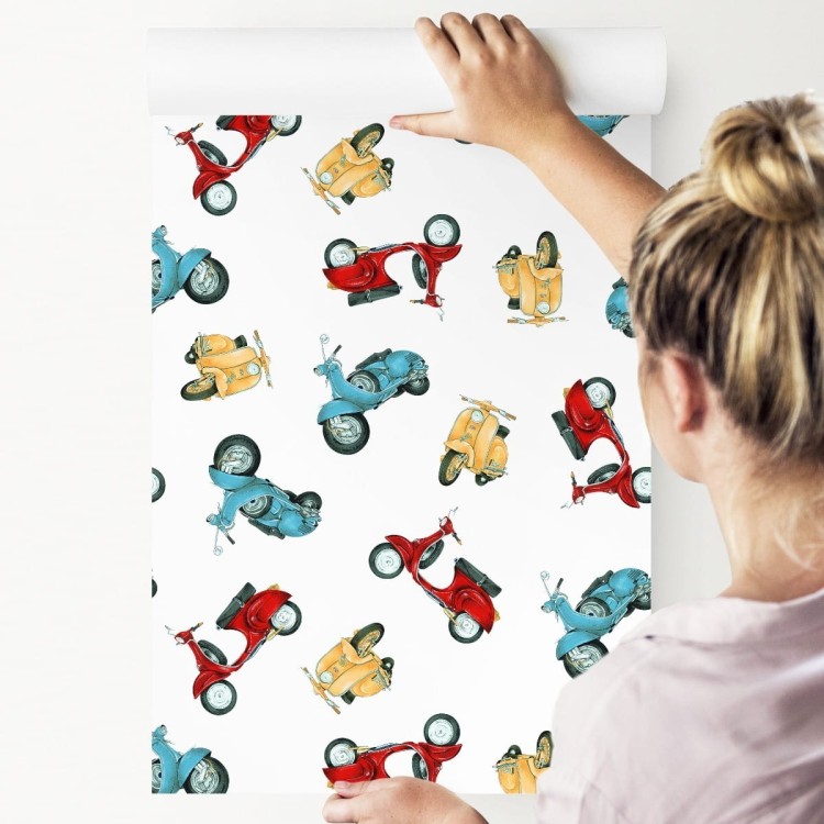 Tapeta Kolorowe Skutery Vintage