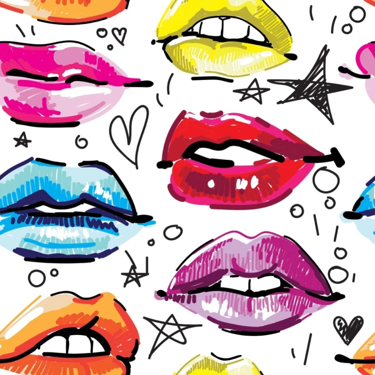 Tapeta Kolorowe Usta