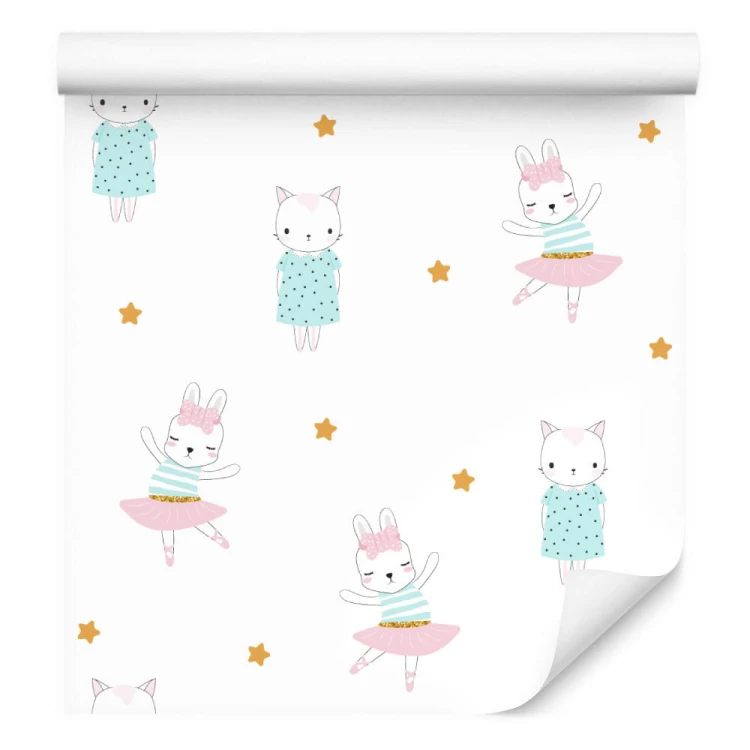 Tapeta Króliki Wśród Gwiazdek