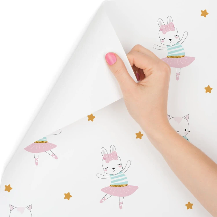 Tapeta Króliki Wśród Gwiazdek