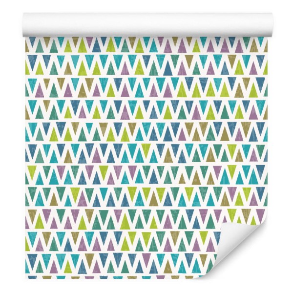 Tapeta Kolorowe Retro Trójkąty