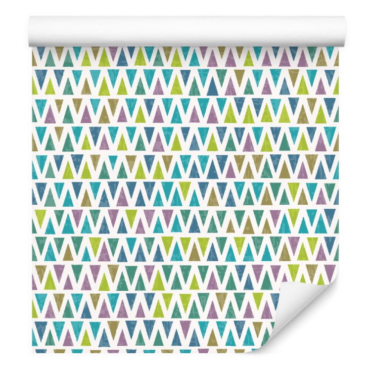 Tapeta Kolorowe Retro Trójkąty
